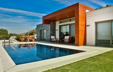 Our private pool villa, among the options for villa rentals in Bodrum, is located in the Yalıkavak district - 