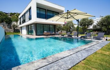 Welcome to our brand new and stylish villas with private pools in Akyarlar - Karaincir, where there are not many houses with private pool villas for rent - 
